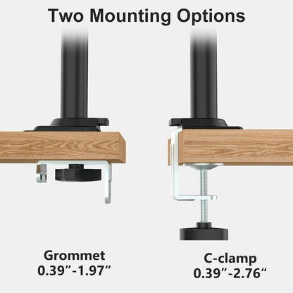 Adjustable Dual Monitor Arm for 13-32 inch Screens, 22 lbs per Arm