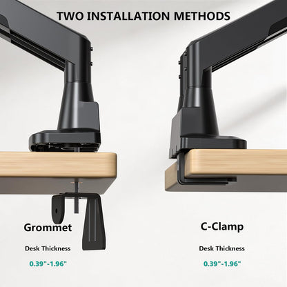 Adjustable Dual Monitor Arm for 13-32 inch Screens, 22 lbs per Arm