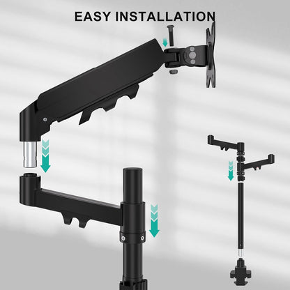 Adjustable Dual Monitor Arm for 13-32 inch Screens, 22 lbs per Arm