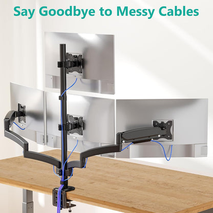 Adjustable Dual Monitor Arm for 13-32 inch Screens, 22 lbs per Arm