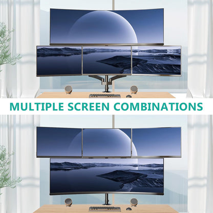Adjustable Dual Monitor Arm for 13-32 inch Screens, 22 lbs per Arm