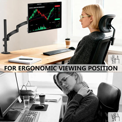 Adjustable Dual Monitor Arm for 13-32 inch Screens, 22 lbs per Arm
