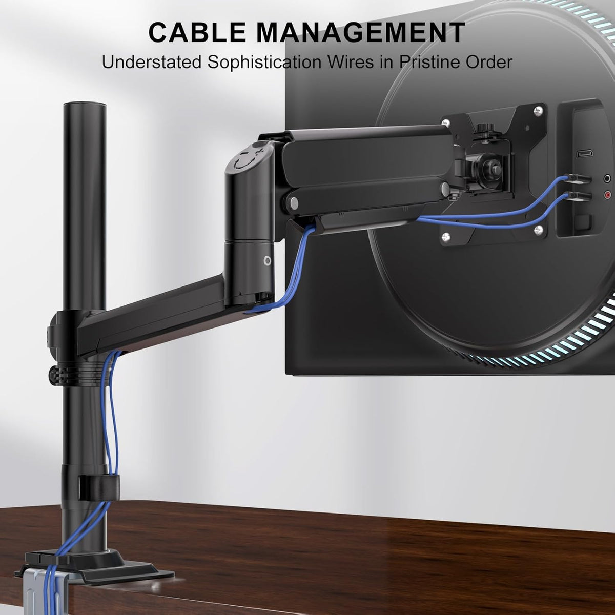 Adjustable Dual Monitor Arm for 13-32 inch Screens, 22 lbs per Arm