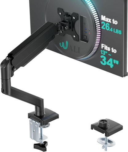 Adjustable Dual Monitor Arm for 13-32 inch Screens, 22 lbs per Arm