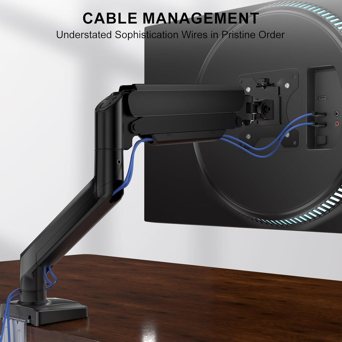 Adjustable Dual Monitor Arm for 13-32 inch Screens, 22 lbs per Arm