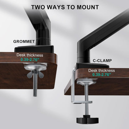 Adjustable Dual Monitor Arm for 13-32 inch Screens, 22 lbs per Arm