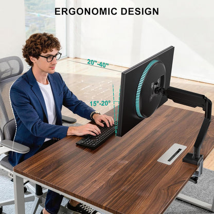Adjustable Dual Monitor Arm for 13-32 inch Screens, 22 lbs per Arm