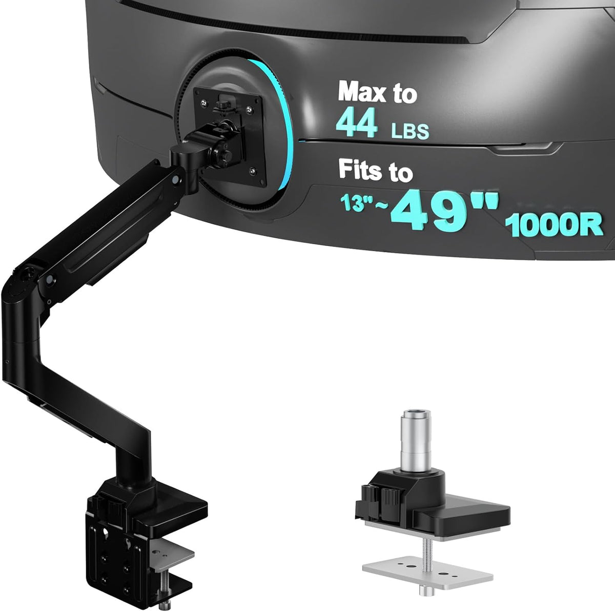 Adjustable Dual Monitor Arm for 13-32 inch Screens, 22 lbs per Arm