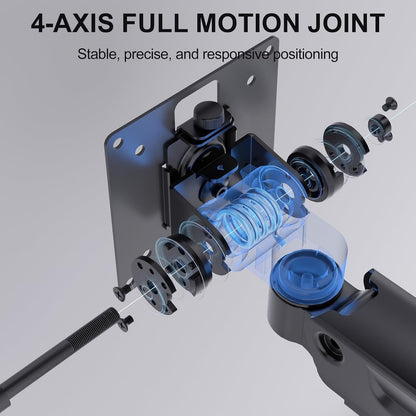 Adjustable Dual Monitor Arm for 13-32 inch Screens, 22 lbs per Arm