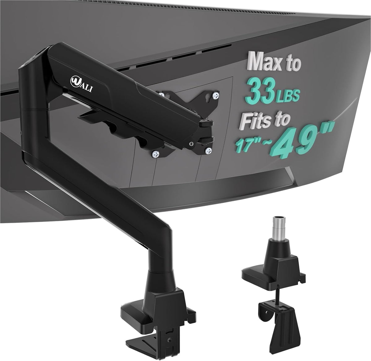 Adjustable Dual Monitor Arm for 13-32 inch Screens, 22 lbs per Arm
