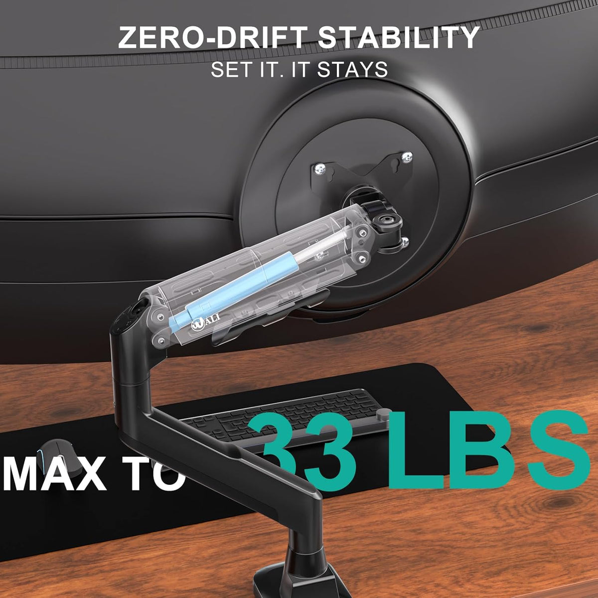 Adjustable Dual Monitor Arm for 13-32 inch Screens, 22 lbs per Arm