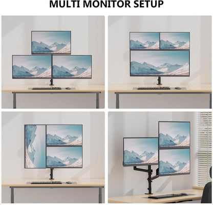 Adjustable Dual Monitor Arm for 13-32 inch Screens, 22 lbs per Arm