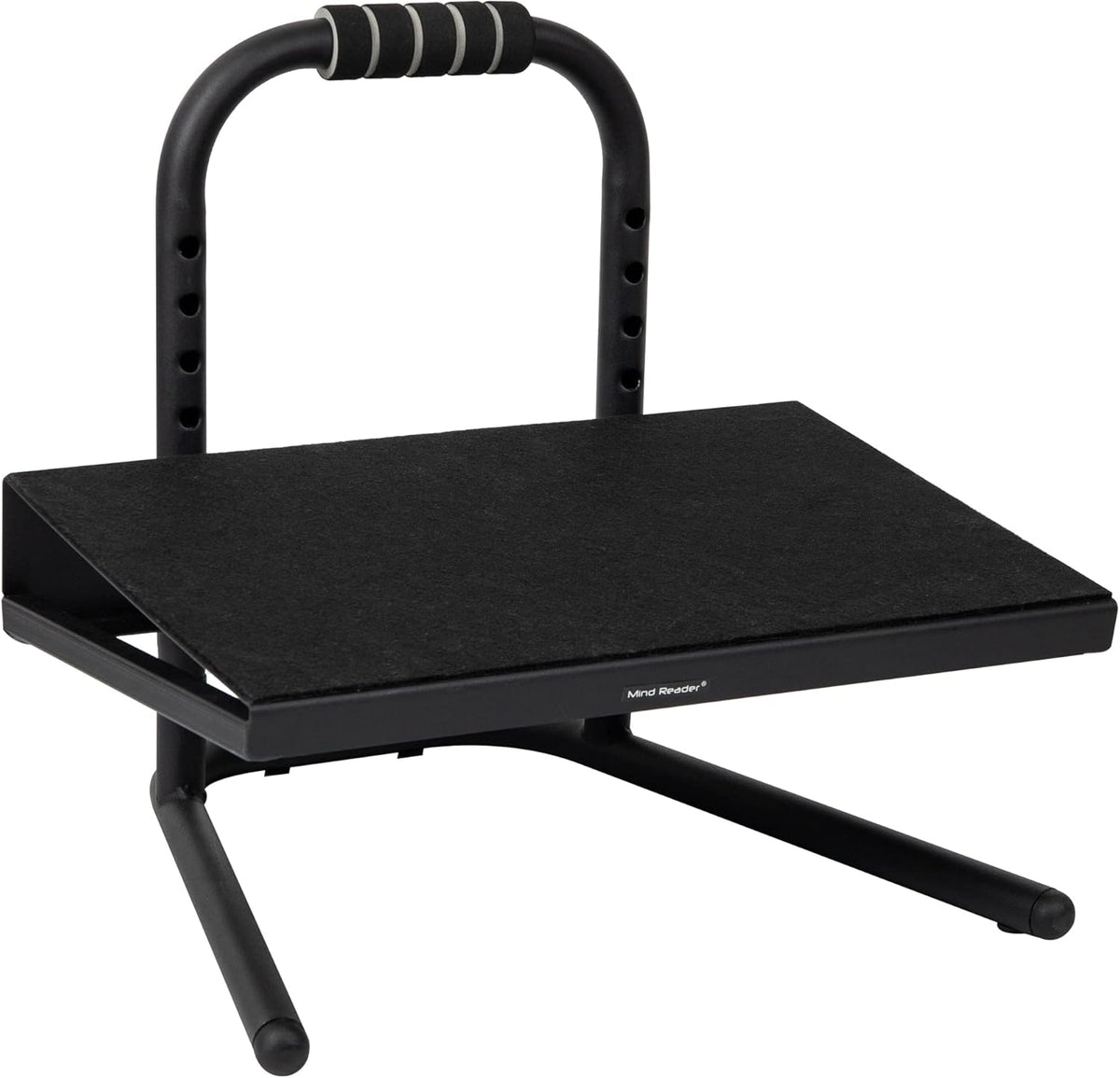 Foot Rest, Under Desk at Work, Ergonomic, Height Adjustable, Office, Plastic, Black