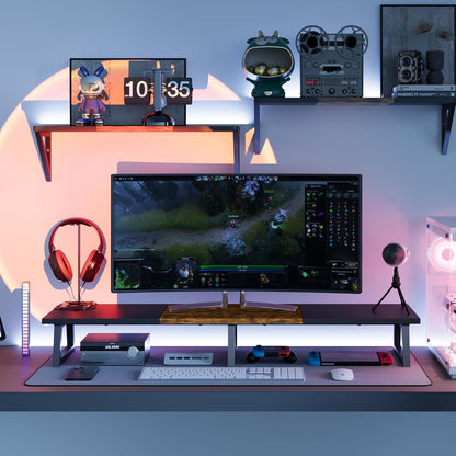 42 inch Large Dual Monitor Riser, Desk Organizer Stand for TV Laptop