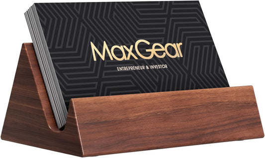Walnut Wood Business Card Holder