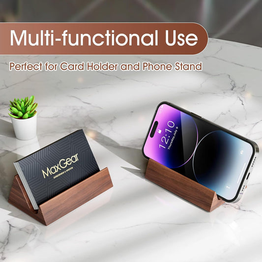Walnut Wood Business Card Holder