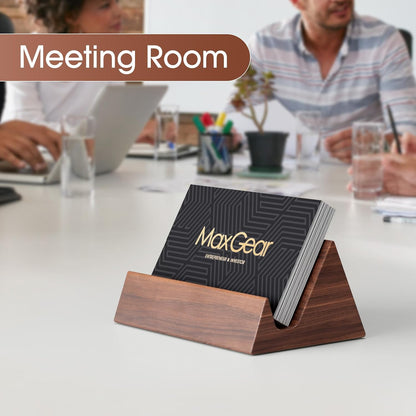 Walnut Wood Business Card Holder