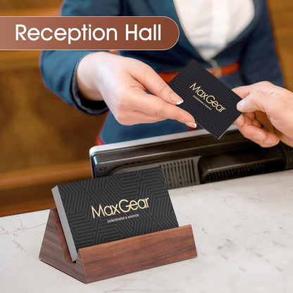 Walnut Wood Business Card Holder