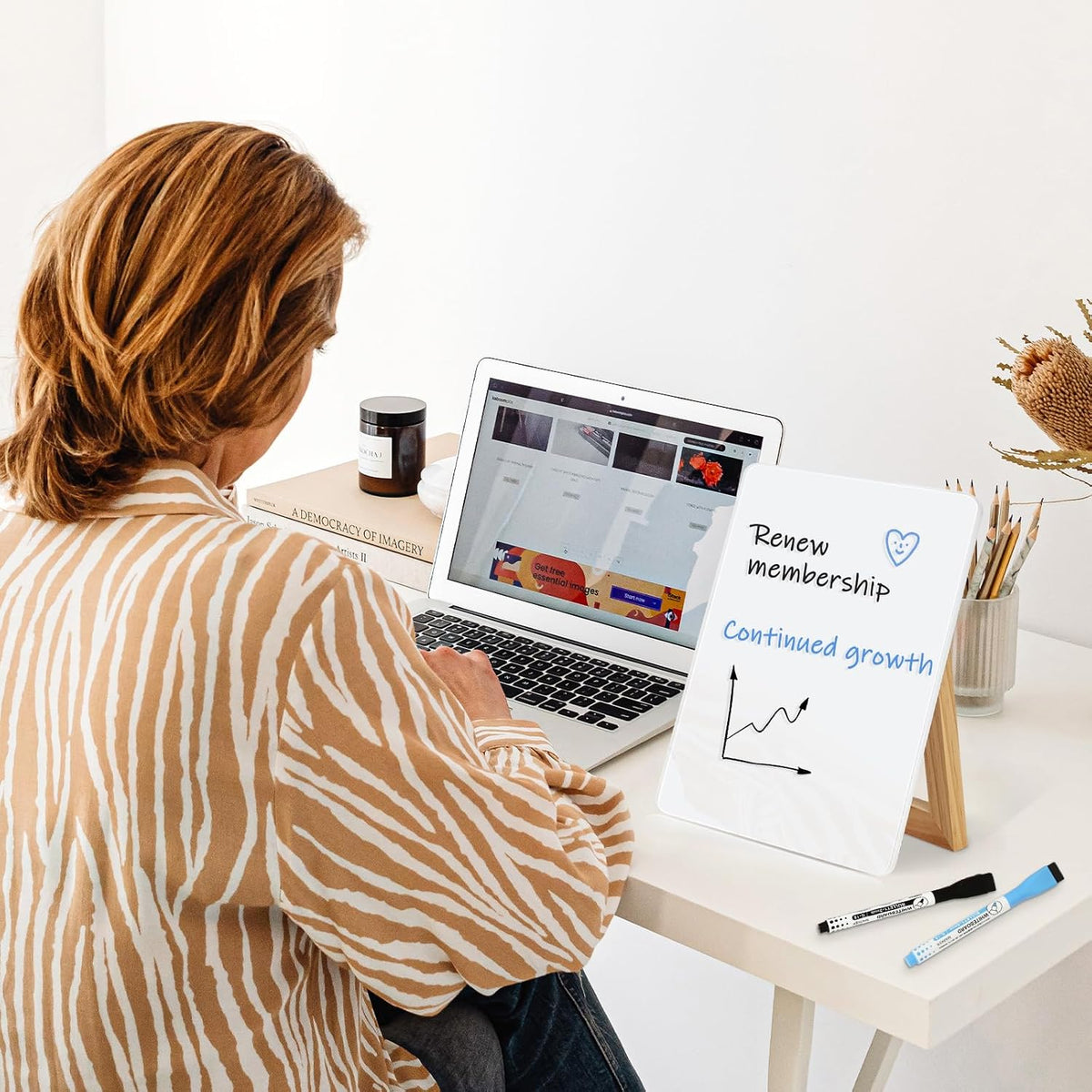 Desktop Glass Whiteboard with Storage, Desk Dry Erase White Board Black
