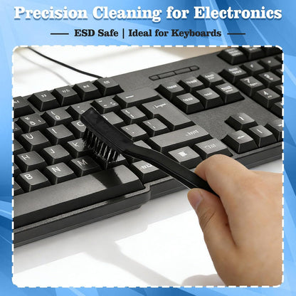 Anti Static Brush Kit,5PCS ESD Brush for Electronics Cleaning,ESD-Safe Nylon Bristles PCB Cleaning Brush,Static Dissipative Keyboard Cleaning Brushes Set for PC Motherboard Circuit Board Components