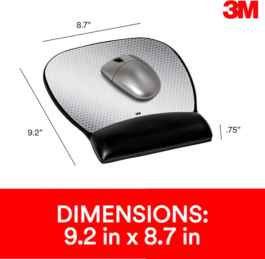 Precise Mouse Pad with Gel Wrist Rest, Vertex, 9.2 in x 8.7 in
