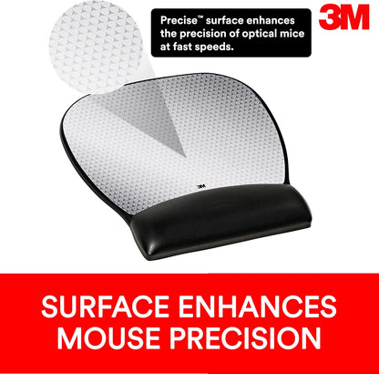 Precise Mouse Pad with Gel Wrist Rest, Vertex, 9.2 in x 8.7 in