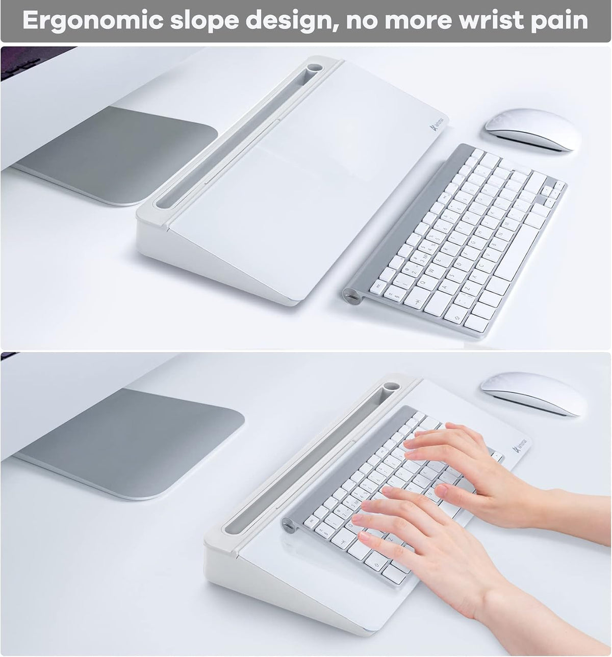 Desktop Whiteboard with Storage, Desk Organizer Dry Erase Glass White Board to-do List Memo Notepad for Home Office and School Supplies (Black)