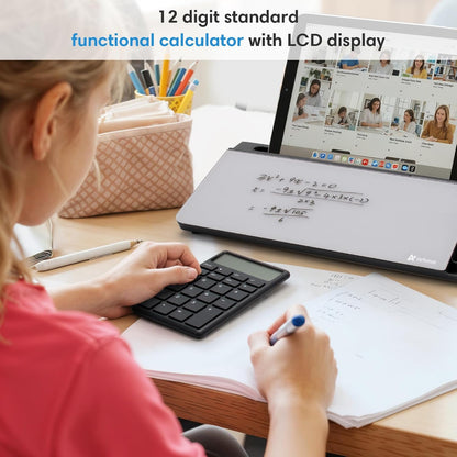 Desktop Whiteboard with Storage, Desk Organizer Dry Erase Glass White Board to-do List Memo Notepad for Home Office and School Supplies (Black)