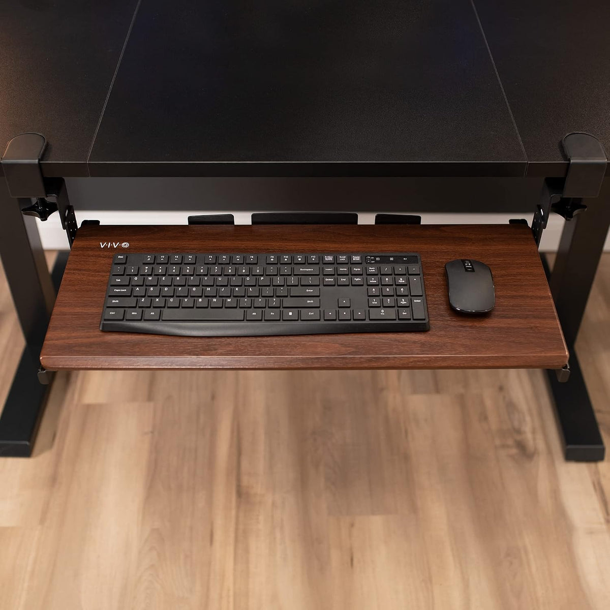 Black Clamp-on 23” to 30” x 11" Adjustable Keyboard Tray, Mount-KBST1