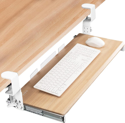 Black Clamp-on 23” to 30” x 11" Adjustable Keyboard Tray, Mount-KBST1