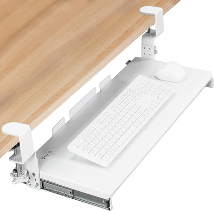 Black Clamp-on 23” to 30” x 11" Adjustable Keyboard Tray, Mount-KBST1