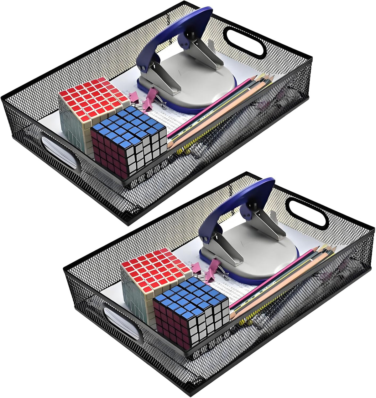 Metal Mesh Desk Organizer Tray, for Home, Classroom, Office.
