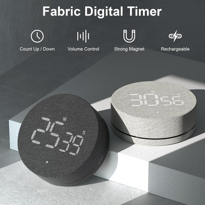 AVINIA Digital Kitchen Timers, Visual timers Large LED Display Magnetic Countdown Countup Timer for Classroom Cooking Fitness Baking Studying Teaching, Easy for Kids and Seniors Black