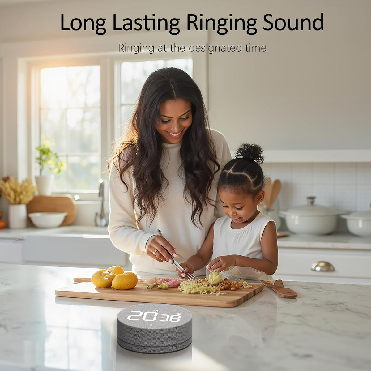 AVINIA Digital Kitchen Timers, Visual timers Large LED Display Magnetic Countdown Countup Timer for Classroom Cooking Fitness Baking Studying Teaching, Easy for Kids and Seniors Black