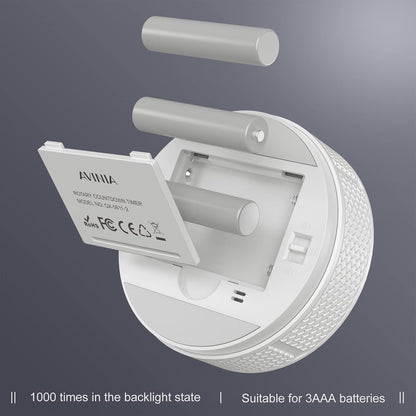 AVINIA Digital Kitchen Timers, Visual timers Large LED Display Magnetic Countdown Countup Timer for Classroom Cooking Fitness Baking Studying Teaching, Easy for Kids and Seniors Black