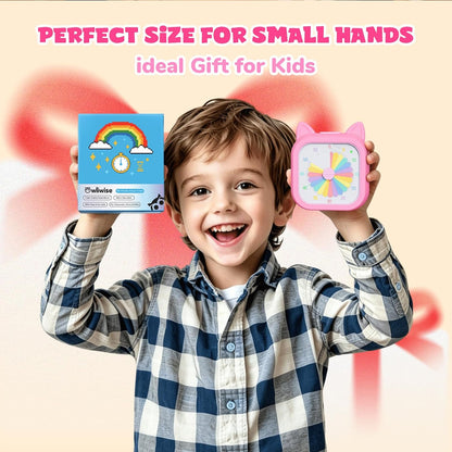 Cat Visual Timer for Kids, 60 Min Countdown, 3 Sound Modes