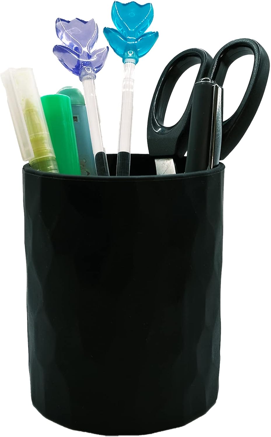 Pen Holder,Nordic Style Silicone Waterproof Pencil Holder for Desk Simple&Modern Minimalist Makeup Organizer Multifunctional Office Supplies for Home,Kids and School(Beige)