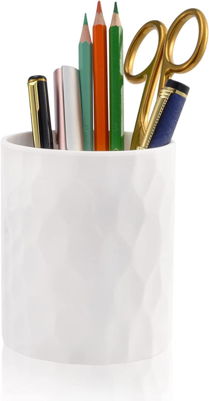 Pen Holder,Nordic Style Silicone Waterproof Pencil Holder for Desk Simple&Modern Minimalist Makeup Organizer Multifunctional Office Supplies for Home,Kids and School(Beige)