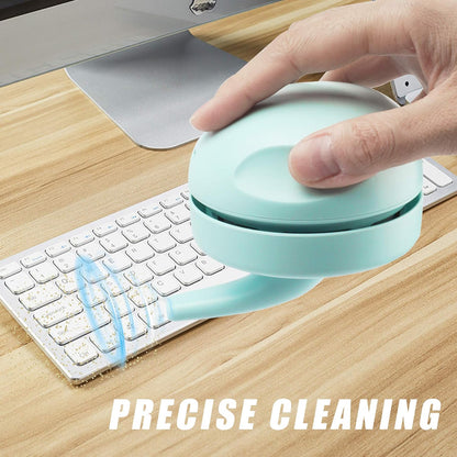 Desktop Vacuum Cleaner USB Charging with Vacuum Nozzle Cleaning Brush, Detachable Design & Portable Mini Table Dust Vaccum Cleaner, Clean Dust, Crumbs, Piano, Computer, Car Etc(Light Green)