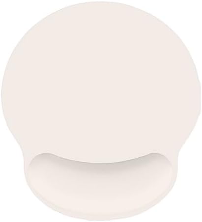 Ergonomic Mouse Pad with Wrist Rest, Comfortable Silicone Non-Slip Computer Pain Relief Gel Mouse Mat with Wrist Support for Gaming, Work, Office, Women & Men, Cute Pattern, Beige