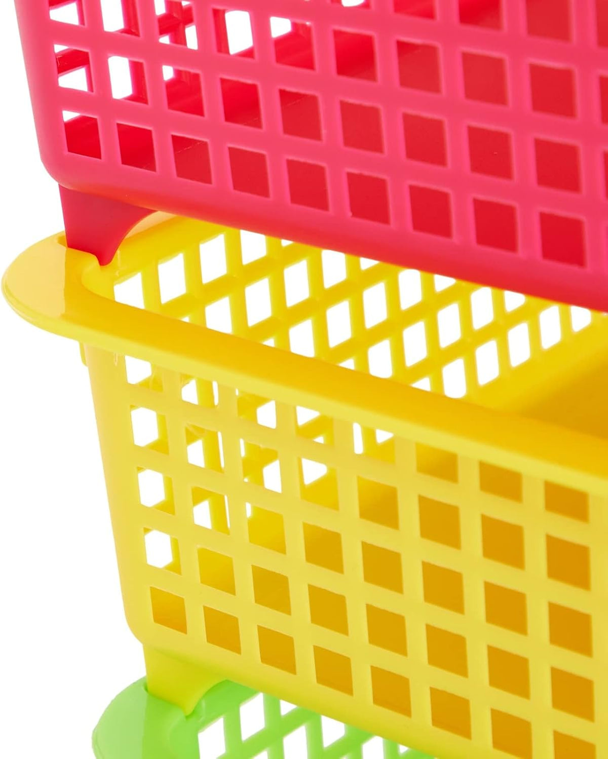 Teacher Supplies Letter Tray Organizer - 6-Pack Rainbow, 9 x 13 x 3 in - Stackable Paper Trays for Classroom & Teacher Desk Organizer