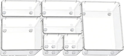 Clear Acrylic Drawer Organizer Tray 5 Size Junk Small Storage Container Bin