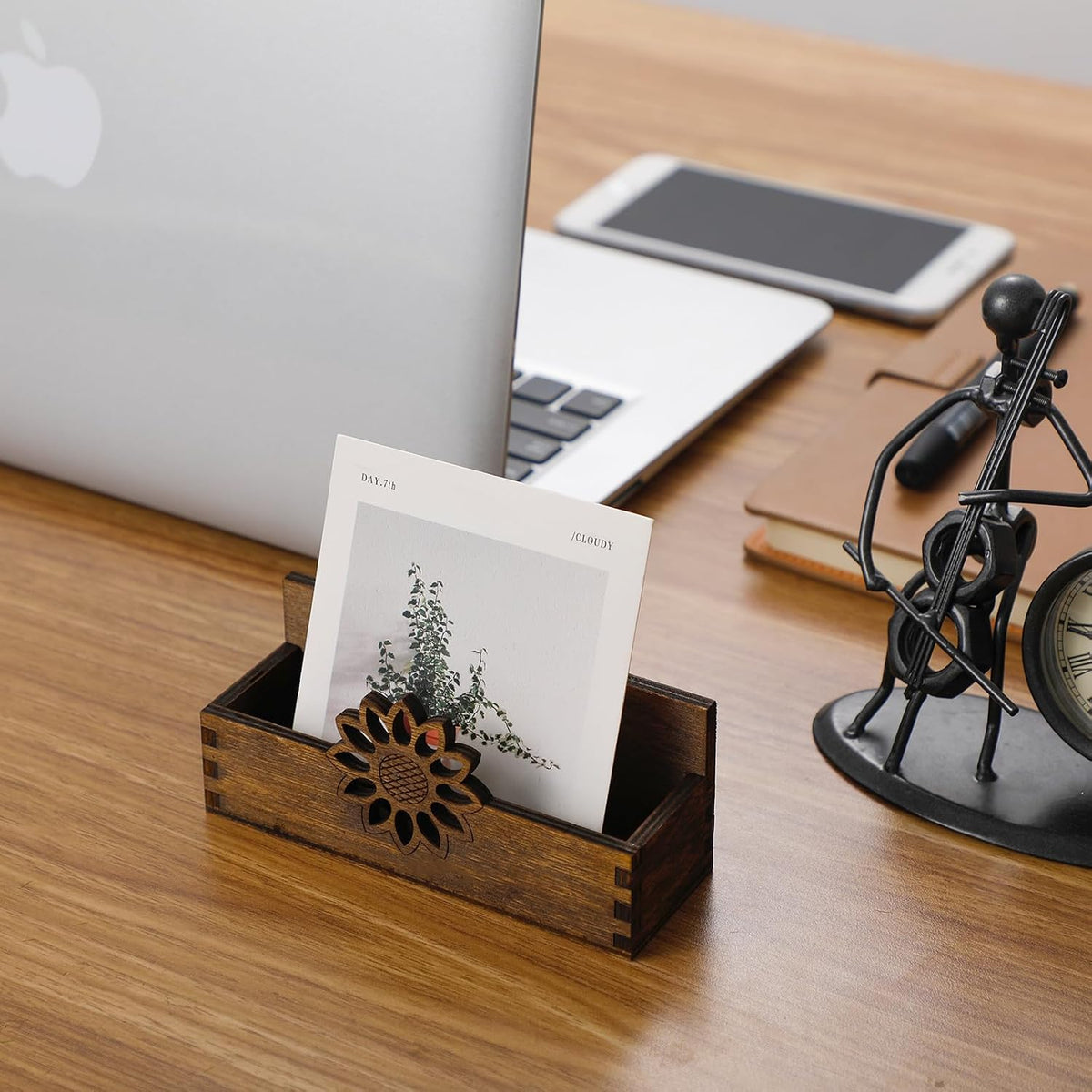 2 Pcs Business Card Holder for Desk Cute Business Card Holder