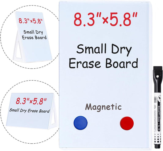 Magnetic Dry Erase Board, Mini Dry Erase Whiteboard Easel for Desk