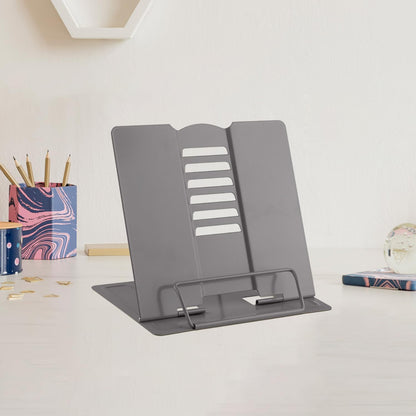 MSDADA Small Desk Book Stand Metal Reading Rest Book Holder (Light Green)