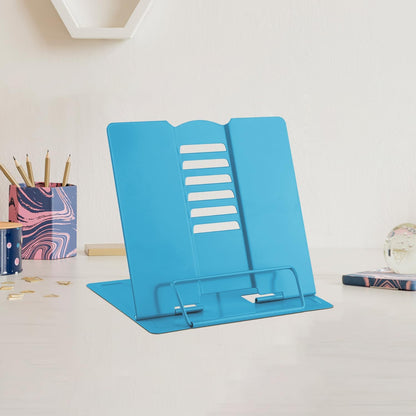 MSDADA Small Desk Book Stand Metal Reading Rest Book Holder (Light Green)