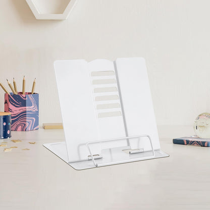 MSDADA Small Desk Book Stand Metal Reading Rest Book Holder (Light Green)
