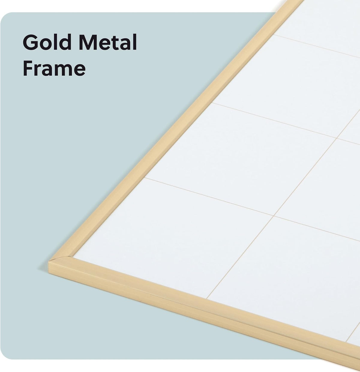 Magnetic Dry Erase Calendar White Board, 16" x 20", Silver Aluminum Frame, Includes Magnet and Marker