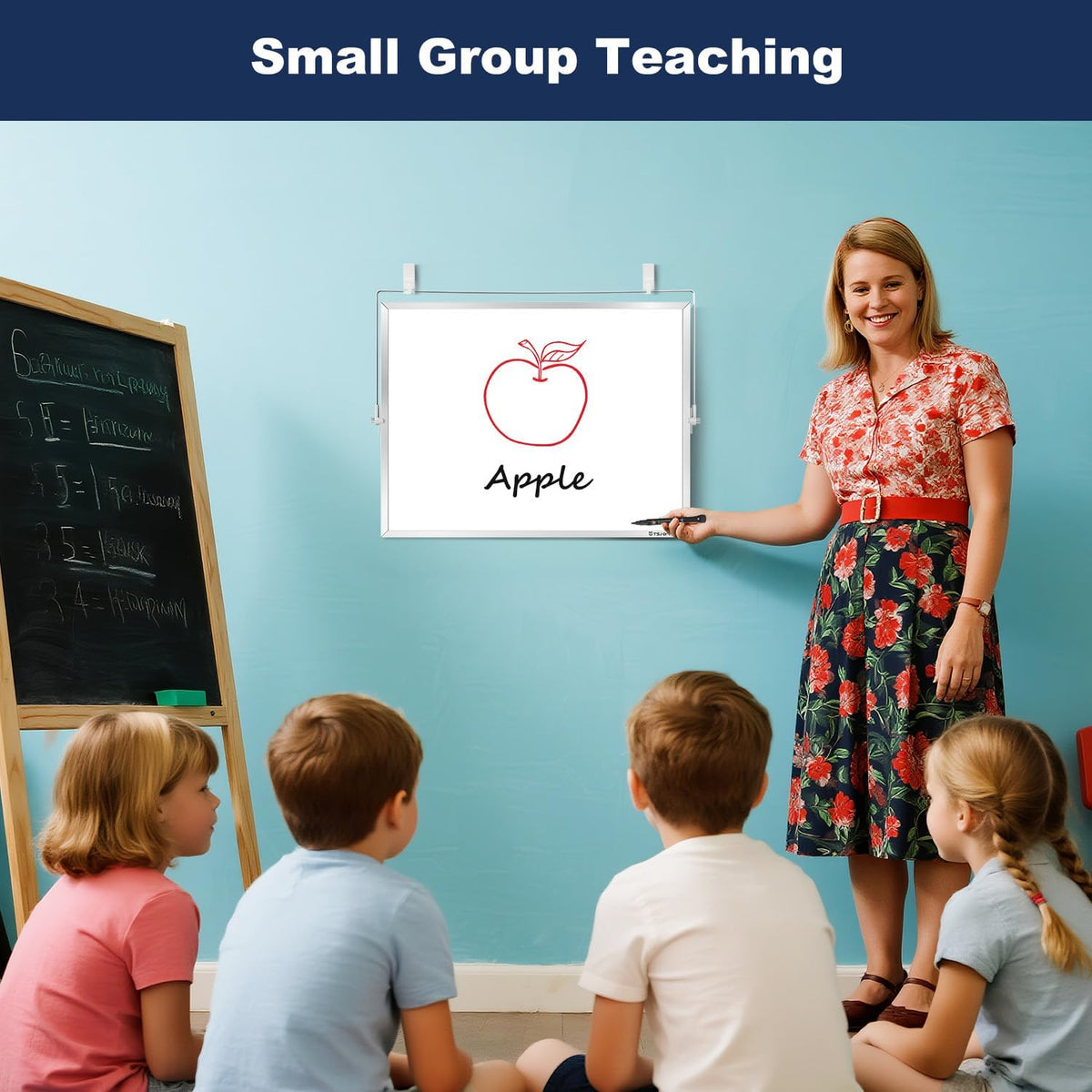 TSJ OFFICE Small White Board - 18 X 14 Inches Silver Framed Dry Erase Board