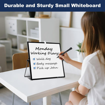 TSJ OFFICE Small White Board - 18 X 14 Inches Silver Framed Dry Erase Board
